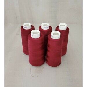 Maxi-Lock 32131 Serger Thread Lot of 5 Red Currant 3000 yards each Used